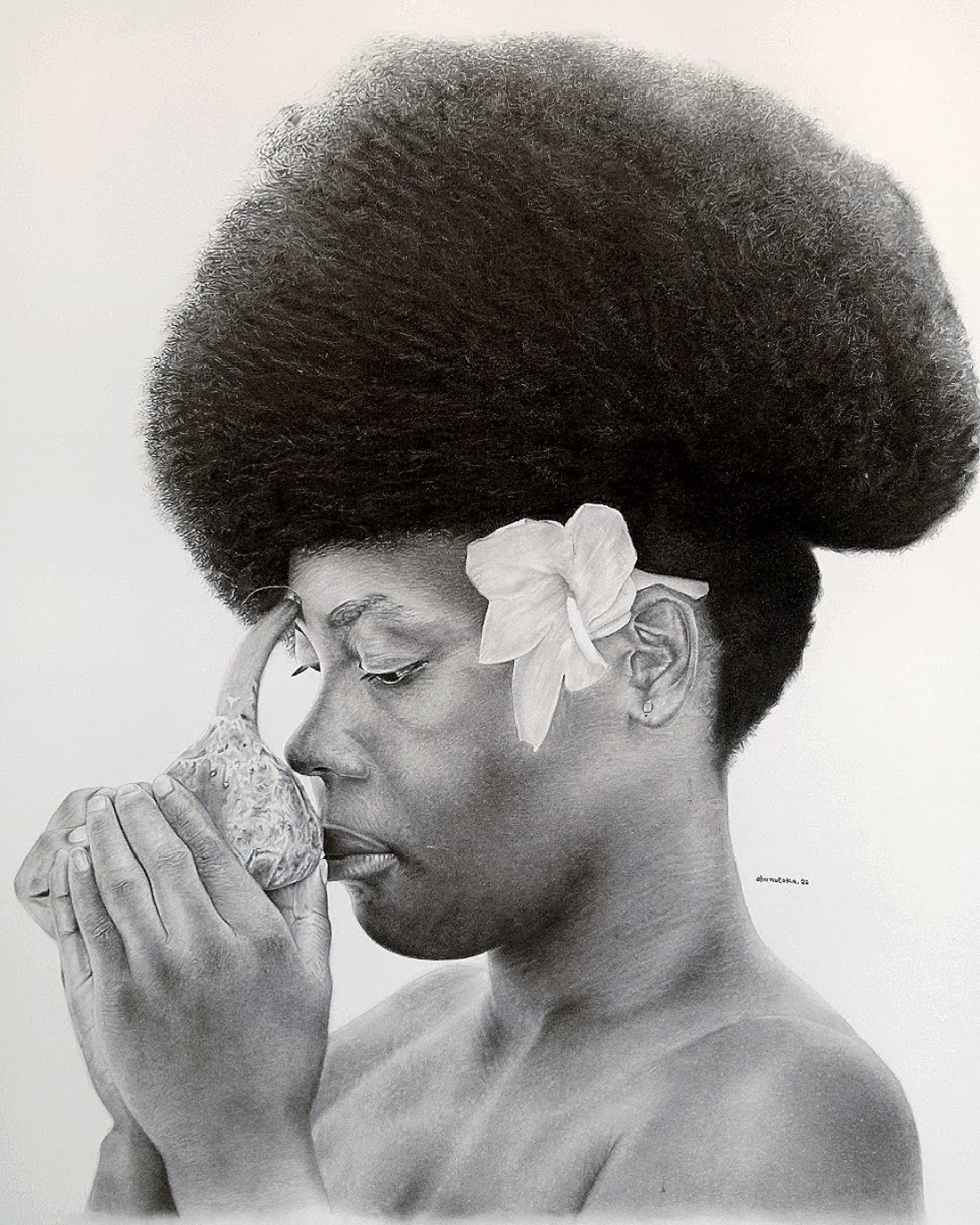 SINA, pencil on paper, by Abu Mutaka